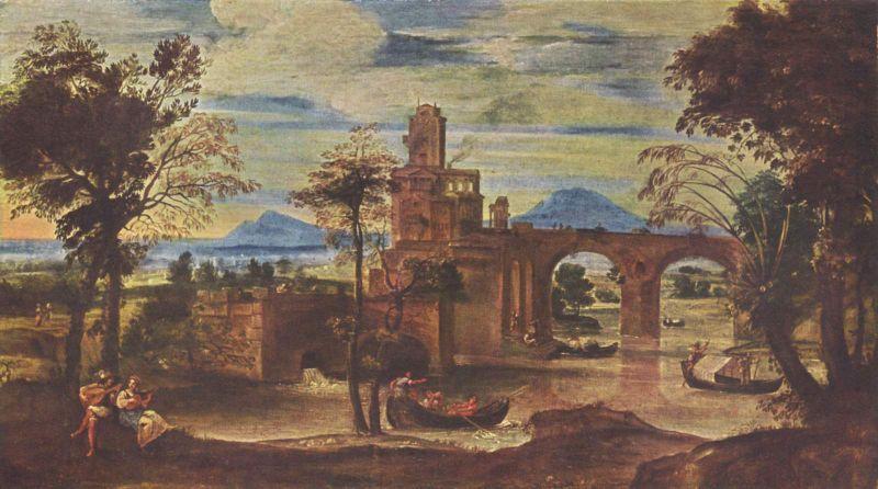 Annibale Carracci Romische Landschaft oil painting image